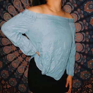 BDG Jean Offshoulder Top